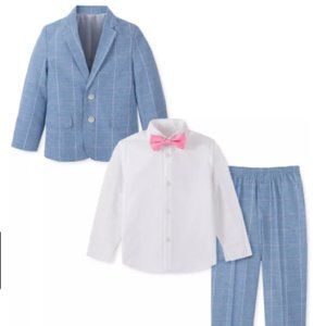 NAUTICA Little Boys Pindot Suit Set, 4 Piece